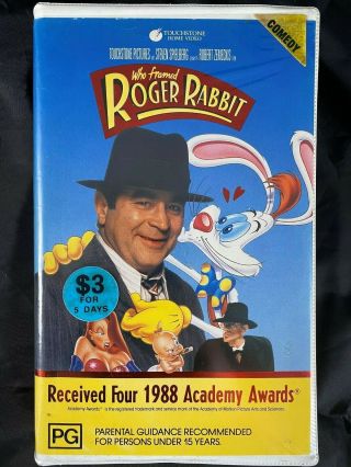 Who Framed Roger Rabbit Vhs Clam Shell Rare