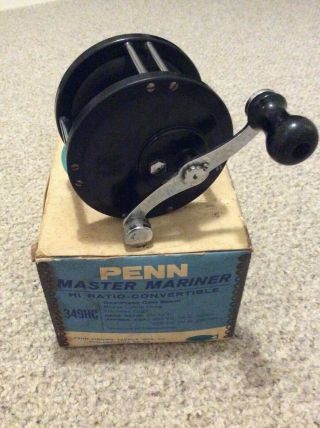 Early/rare Penn 249 Deep Sea Reel W/rare 349hc Box Nr