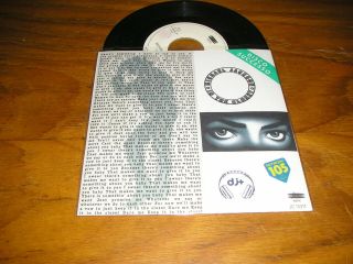 Michael Jackson In The Closet Rare Italian Dj Special Cover Vinyl 7 "