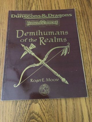 Rare & Nm - Demihumans Of The Realms 1998 1st Print Ad&d Forgotten Realms