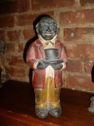 Huge.  11 1/2 " Tall.  Rare Vintage Cast Iron Bank.  Uncle Mose.  Great Gift