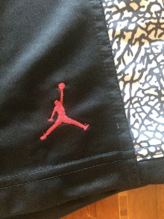 Nike Air Jordan Basketball Shorts Bred Cement Elephant Print Vintage Rare Sz Xl