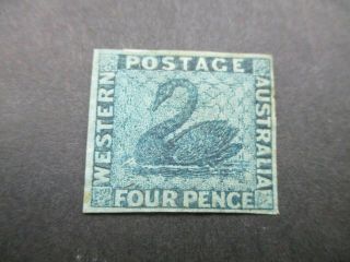 Western Australia Stamps: 4d Blue Imperf - Rare - (j147)