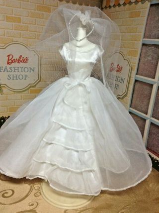 Vintage Mattel Barbie Wedding Gown And Veil