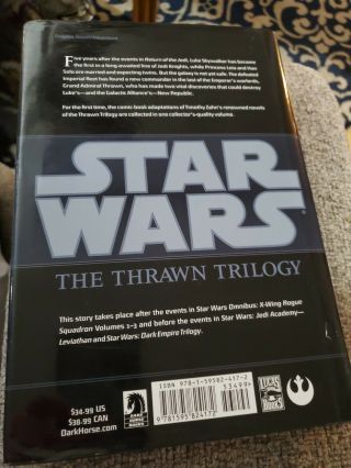 Star Wars Thrawn Trilogy HC Dark Horse Omnibus Hardcover Graphic Novel Rare OOP 2
