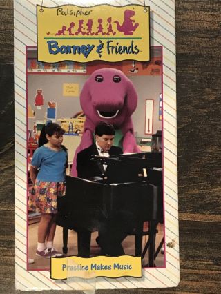 Barney & Friends: Practice Makes Music (vhs,  1992) Rare
