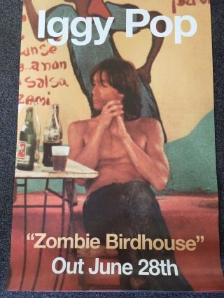 Iggy Pop - Rare Promo Poster - Zombie Birdhouse - Official Record Company Issue