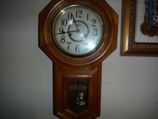 Vintage Dea Regulator Pendulum Wall Clock,  Key Rare