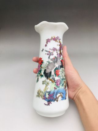 Chinese Antiques Hand Make Porcelain Qianlong Mark Small Vase N390