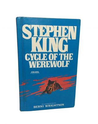 Cycle Of The Werewolf Stephen King Rare Blue Cover 1985 Signet Hardcover Ex Lib