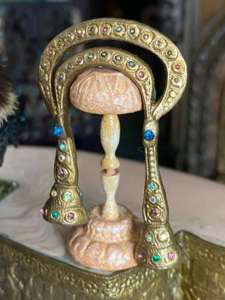 Vintage Miniature Dollhouse Artisan Rare Egyptian Cleopatra Headdress Sculpted