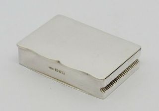 Fine Rare Antique Solid Sterling Silver Vesta Case Matchsafe Box Hm Chester 1912