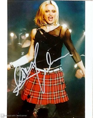 Madonna Mdna Rare Queen Of Pop Material Girl Color 8x10 Autographed Photo -