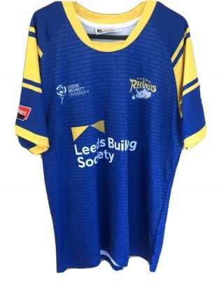 Mens Large Leeds Rhinos Challenge Cup Final Warm Up Shirt 2015 Rare (1/250)