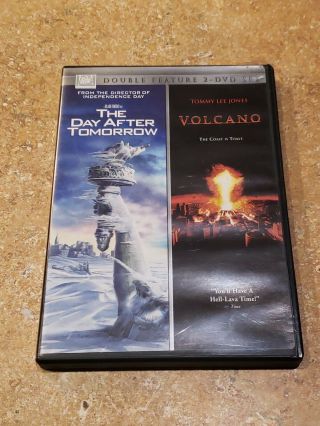 Volcano (dvd,  1997) Tommy Lee Jones,  & Day After Tomorrow,  Rare Double Feature