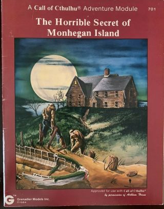 A Call Of Cthulhu Adventure Module The Horrible Secret Of Monhegan Island Rare