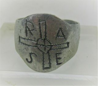 Detector Finds Ancient Byzantine Silvered Crusaders Ring With Cross