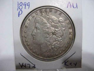 Very Rare 1899 P Morgan Dollar Choice Au Estate Coin W74