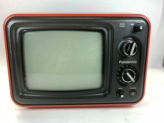 Vintage 1977 Panasonic Solid State Red Retro Tv Model Tr - 749 Rare Great