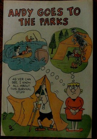 VERY RARE ART FOR ANDY CAPP GIVEAWAY BY REG SMITH FOR U.  S.  PARK SERVICE 3
