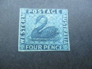 Western Australia Stamps: 4d Blue Swan Imperf - Rare (c320)