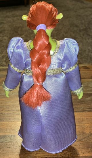 RARE Shrek Fiona Ogre Figure Doll 8” Tall Purple Dress DreamWorks 2