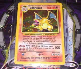 1999 Pokemon Charizard Base Set Unlimited Rare Holographic Card 4/102 Holo