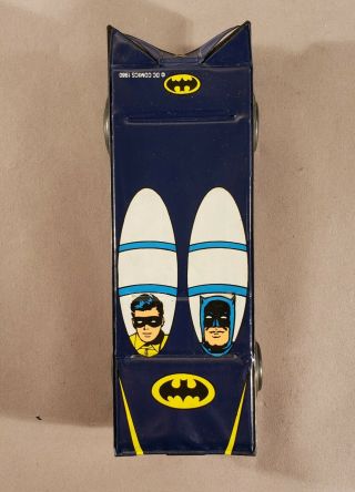 Vintage 1980 Batmobile Toy Car Pencil Box & Sharpener Batman Robin Rare Dc