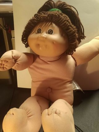 Vintage 1984 Coleco Cabbage Patch Kids Doll Brown Hair & Eyes