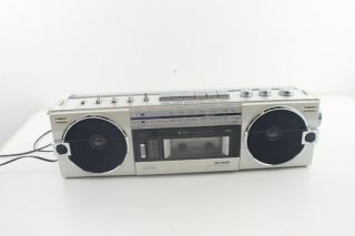 Vintage Sharp Gf - 7c Boombox Deck Recorder Cassette Radio Rare Ghettoblaster
