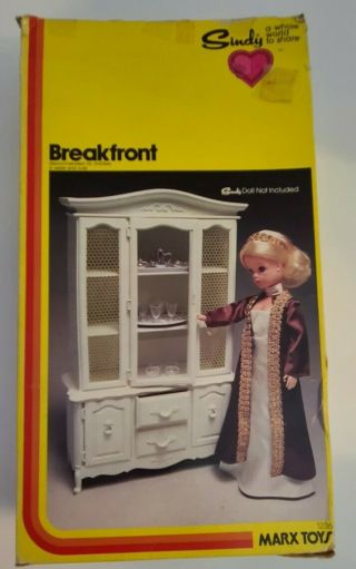 Vintage 1978 Sindy Dollhouse Furniture - Breakfront - Marx Toys - Box