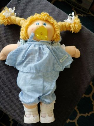Vintage 1985 Cabbage Patch Kid With Factory - Pacifier - Clothes