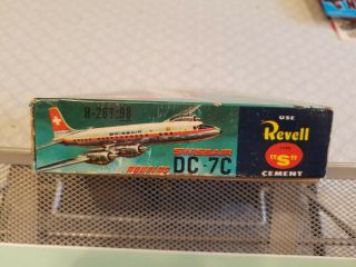 Vintage Revell ' S ' Kit Douglas DC - 7C Swissair H - 267:98 1:122 1957 Rare 2