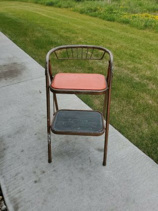 Rare Vintage Durham Folding Step Stool/chair