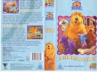 Bear In The Big Blue House Friends At Play Video Vhs A Rare Find