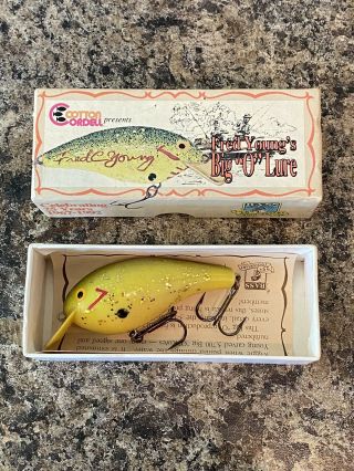 Vintage 1967 Fred C Young Big O Cotton Cordell Fishing Lure Mib