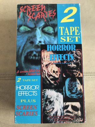 Rare Screen Scaries & Horror Effects 2 Vhs Video Tape Box Set Slasher Gore Films