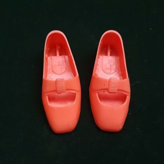 Vintage Ideal Crissy Doll Orange Buckle Shoes
