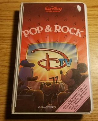 Walt Disney Dtv Pop & Rock (1984) Rare Animated Music Videos Vhs Clamshell