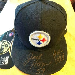 Jack Ham Autographed Pittsburgh Steelers Cap Fitted 7 3/8 Rare Signed In Person