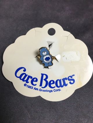 Rare Vintage Grumpy Care Bear Enamel Metal Ring - Jewelry -