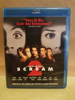 Scream 2 Blu - Ray Rare Oop Wes Craven / Neve Campbell Horror Classic.