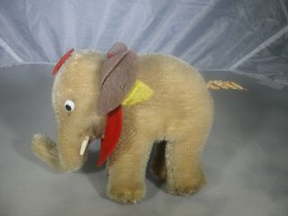 Steiff Vintage Elephant With Belled Saddle