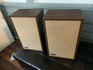 Rare Vintage Advent 3 Loud Speakers 6 " Woofer 1 " Tweeter
