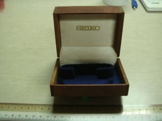 Seiko Teak Wood Early Stage Auto Watch Box Vintage Very Rare Seiko Box