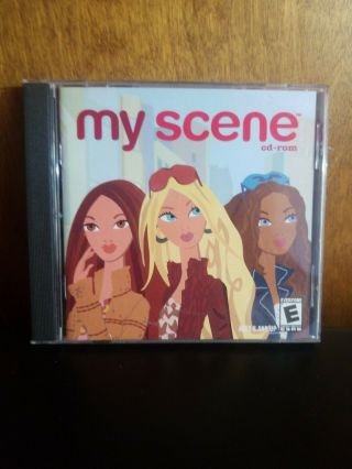 My Scene Cd - Rom Pc Cd 2003 Mattel Fashion Girl Game Jewel Case Rare Htf