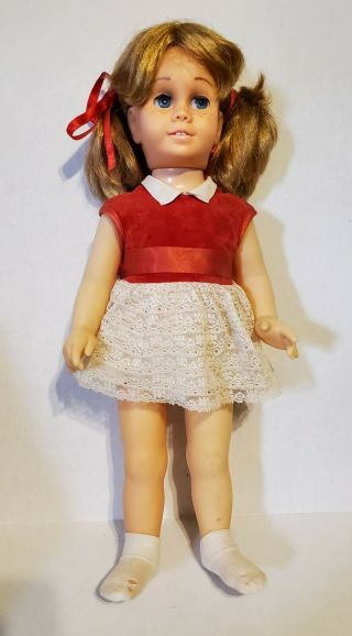 Vintage 1961 Mattel Chatty Cathy Doll With Dress