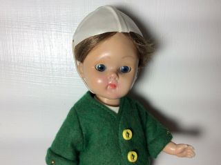 Vintage Vogue Ginny Boy Doll,  1950s,  Gym Kids Hat,  Painted Lashes