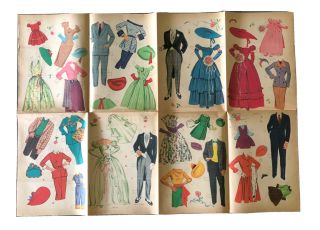 Here’s The Bride 1950’s Vintage Paper Doll Set.  Old Stock.  Uncut. 3