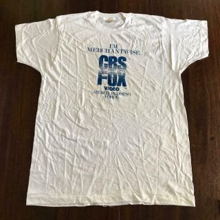 Cbs Fox Video Vhs Video Store Promo Shirt Merchantwise White Xl 100 Cotton Rare
